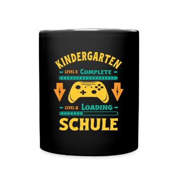 Kita Abgänger 2026 Kindergarten Level Complete - Tasse einfarbig - Schwarz - Vorne