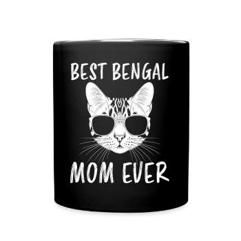 Bengalkatze Spruch Lustiges Bengalkatzen Geschenk - Tasse einfarbig - Schwarz - Vorne