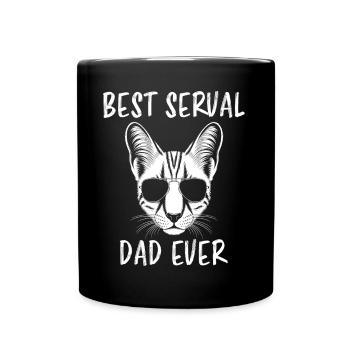 Savannah Katze Spruch Witz Savannah Katze Geschenk - Tasse einfarbig - Schwarz - Vorne