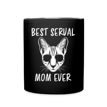 Savannah Katze Spruch Witz Savannah Katze Geschenk - Tasse einfarbig - Schwarz - Vorne