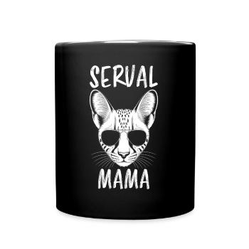 Savannah Katze Spruch Witz Savannah Katze Geschenk - Tasse einfarbig - Schwarz - Vorne