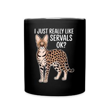 Savannah Katze Spruch Witz Savannah Katze Geschenk - Tasse einfarbig - Schwarz - Vorne