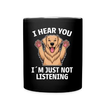 Golden Retriever Spruch Golden Retriever Geschenk - Tasse einfarbig - Schwarz - Vorne