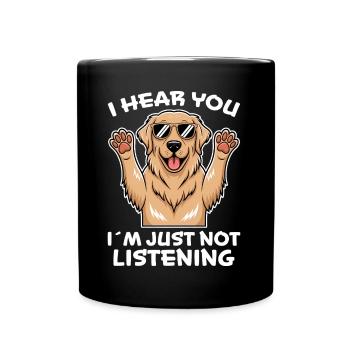 Golden Retriever Spruch Golden Retriever Geschenk - Tasse einfarbig - Schwarz - Vorne