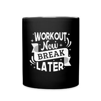 Entraînement de musculation powerlifting maintenant pause plus tard - Mug uni - noir - Devant
