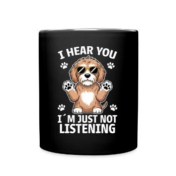 Cockapoo disant chiens drôle Cockapoo cadeau - Mug uni - noir - Devant