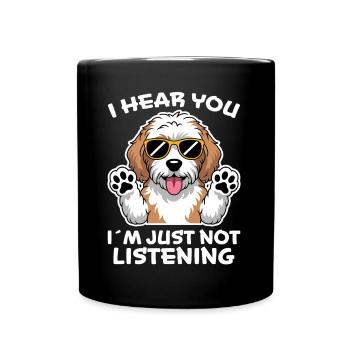Cockapoo disant chiens drôle Cockapoo cadeau - Mug uni - noir - Devant
