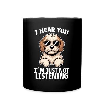 Cockapoo disant chiens drôle Cockapoo cadeau - Mug uni - noir - Devant