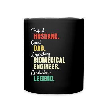 Ingénieur biomédical papa - Mug uni - noir - Devant