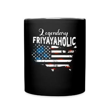 Friyayaholic US - Tasse einfarbig - Schwarz - Vorne