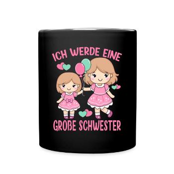 I Will Be Big Sister 2026 Princess - Full Colour Mug - black - Front