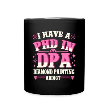 Diamond Painting Artist Addict Diamond Painting - Full Colour Mug - black - Front