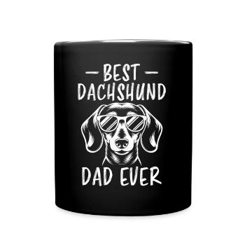 Teckel disant teckel papa drôle teckel cadeau - Mug uni - noir - Devant