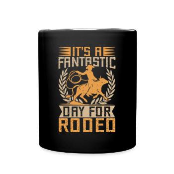 Western Rider Rodeo Day Cowgirls Rodeo - Full Colour Mug - black - Front