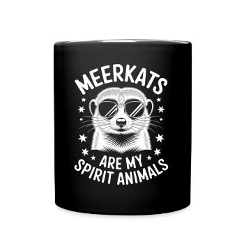 Suricate disant drôle Cadeau de suricate - Mug uni - noir - Devant