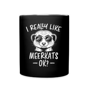 Suricate disant drôle Cadeau de suricate - Mug uni - noir - Devant