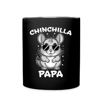 Chinchilla disant papa drôle Chinchilla cadeau - Mug uni - noir - Devant