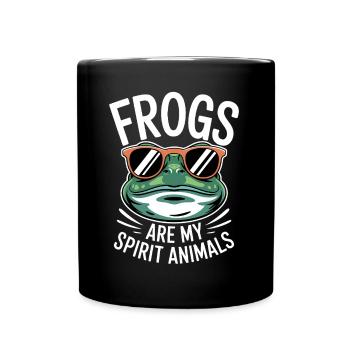 Frosch Spruch Kröte Lustiges Frösche Geschenk - Tasse einfarbig - Schwarz - Vorne