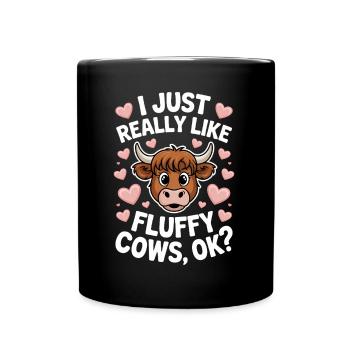 Highland Cow Highland Ecossais Highland Cattle Gift - Mug uni - noir - Devant
