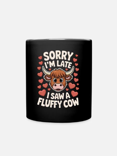 Hochlandkuh Schottisches Hochlandrind Geschenk - Tasse einfarbig - Schwarz