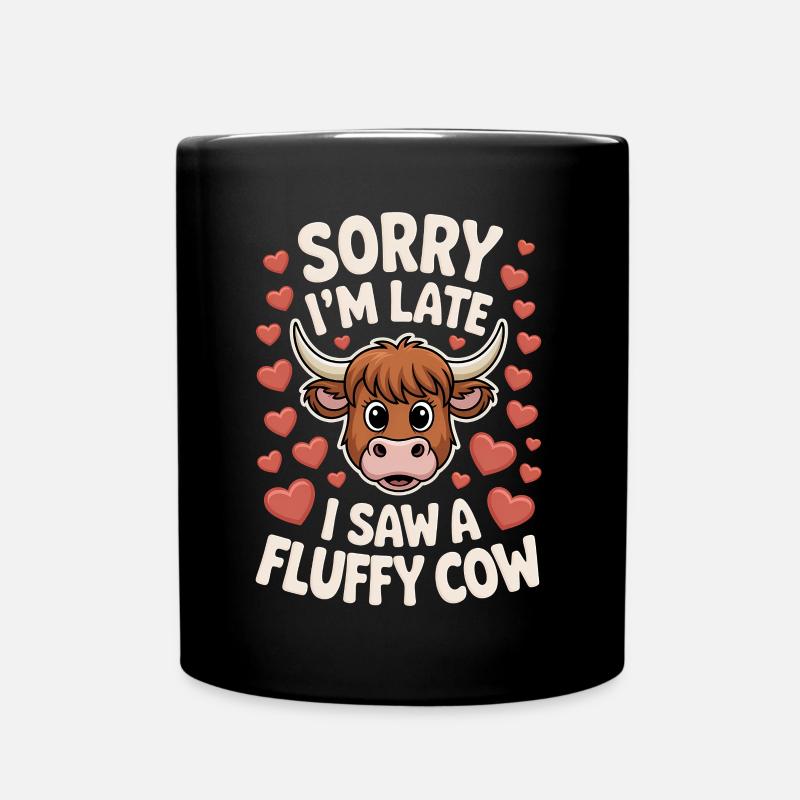 Hochlandkuh Schottisches Hochlandrind Geschenk - Tasse einfarbig - Schwarz