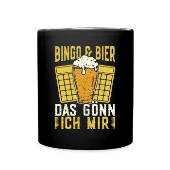 Jeu de bingo Bingo & bière Ce que je m’offre au bingo - Mug uni - noir - Devant