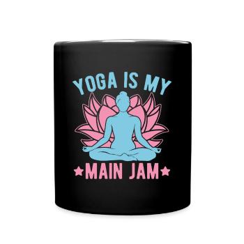 Yoga Is My Main Jam Funny Yoga - Full Colour Mug - black - Front