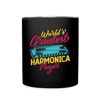 Drôle d’harmoniciste Créateur du monde ́s Créateur - Mug uni - noir - Devant