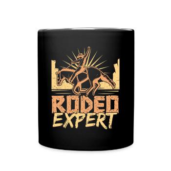 Western Rider Rodeo Expert Cowgirls Rodeo - Full Colour Mug - black - Front