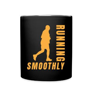Running Running Smoothly Marathon Runner - Tasse einfarbig - Schwarz - Vorne