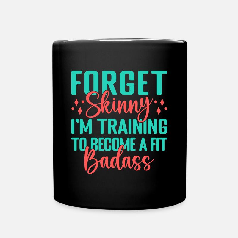 Fitness Motivation Bodybuilder Fit Badass - Tasse einfarbig - Schwarz