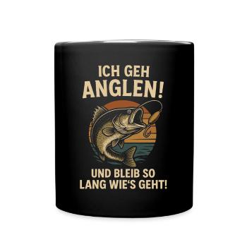 Idée cadeau de pêche Dictons de pêcheur - Mug uni - noir - Devant
