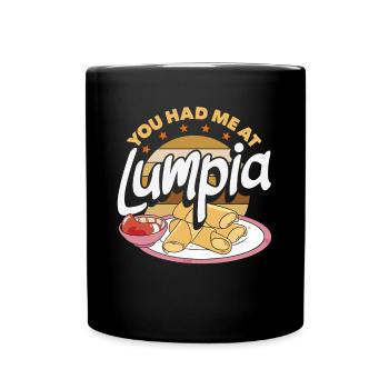 Funny Spring Rolls You Had Me At Lumpia - Full Colour Mug - black - Front