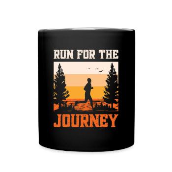 Running Enjoy The Journey Marathon Runner Gift - Tasse einfarbig - Schwarz - Vorne