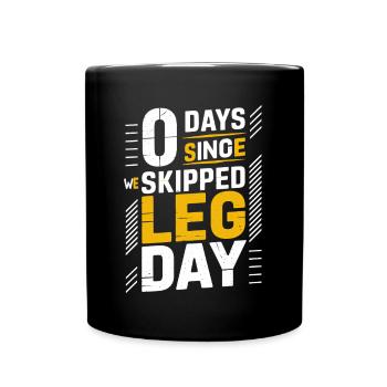 Powerlifting Bodybuilder 0 jours depuis Jambe sautée - Mug uni - noir - Devant