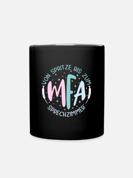 MFA Sprechzimmer Medizinische Fachangestellte - Tasse einfarbig - Schwarz