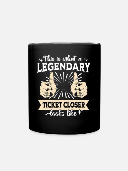 Legendärer IT Ticket - Tasse einfarbig - Schwarz