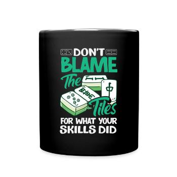 Mahjong Gamer Mah-Jongg Fun Card Game - Full Colour Mug - black - Front
