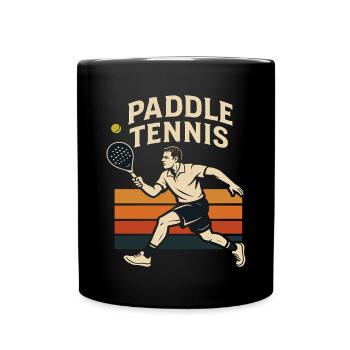 Paddel Tennis Paddle Sport Team Shirt - Tasse einfarbig - Schwarz - Vorne