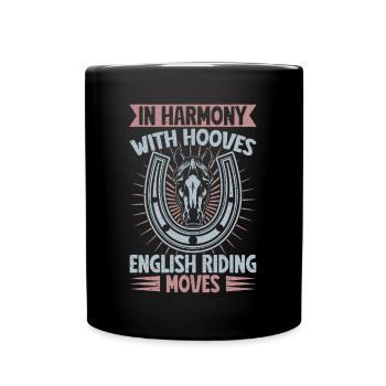 Hobby Horse Rider HOves - Moves English Riding - Tasse einfarbig - Schwarz - Vorne