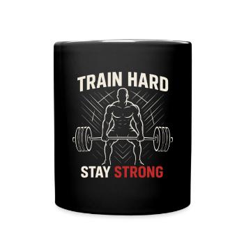 Entraînement dur Fitness Motivation Design - Mug uni - noir - Devant