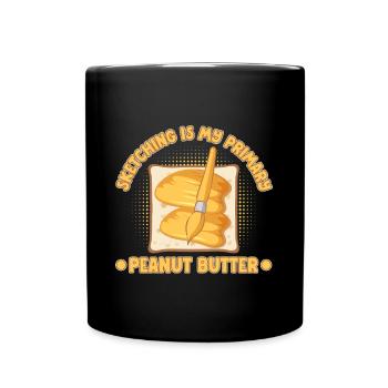 Artiste Peintre Graphique Croquis Mon Beurre de Cacahuète - Mug uni - noir - Devant