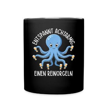 Organe à huit bras détendu - Mug uni - noir - Devant