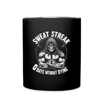 0 Days Without Dying Powerlifting Dead Gym - Full Colour Mug - black - Front