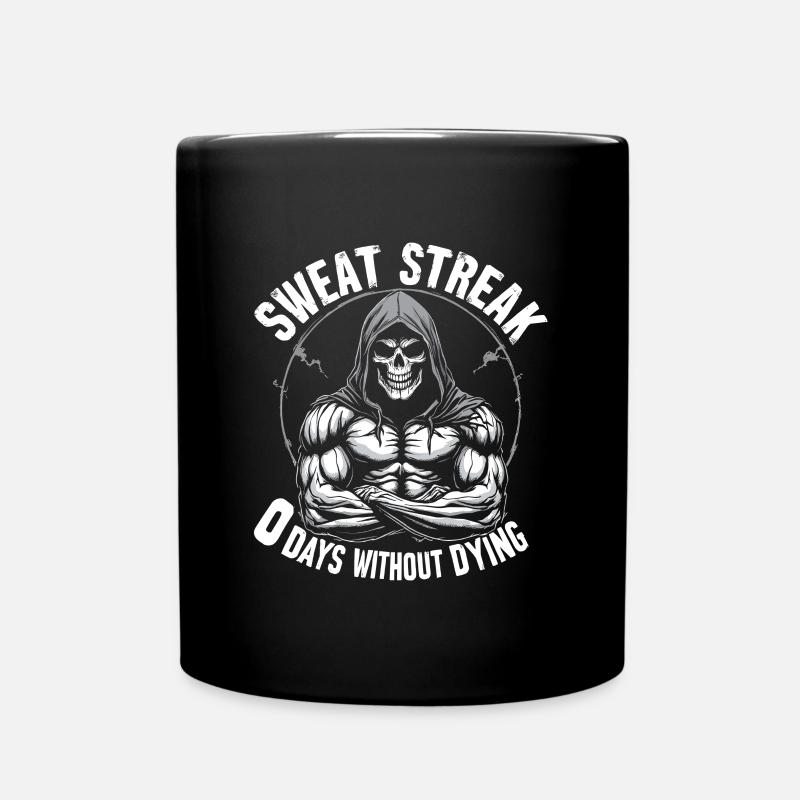 0 jours sans mourir Powerlifting Gym mort - Mug uni - noir