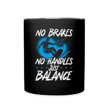 Wakeboard Wakeboarder No Brakes Wakesurf - Mug uni - noir - Devant