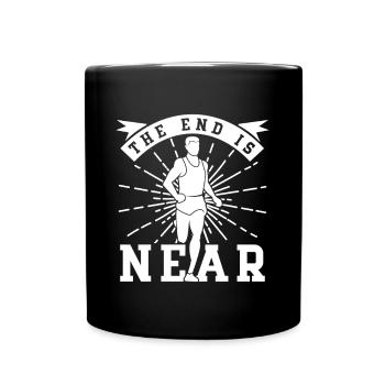 Marathon La fin est proche de la course à pied Cadeau - Mug uni - noir - Devant