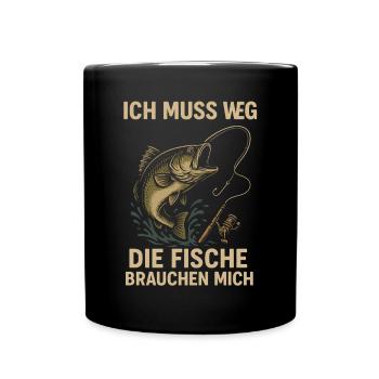 Pêche canne à pêche Sport Nature Adventure - Mug uni - noir - Devant