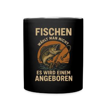 Fisch Angel Sport Rute Abenteuer - Tasse einfarbig - Schwarz - Vorne