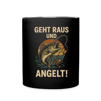 Pêche Sport Poisson Eau Liberté Rod Hameçon - Mug uni - noir - Devant